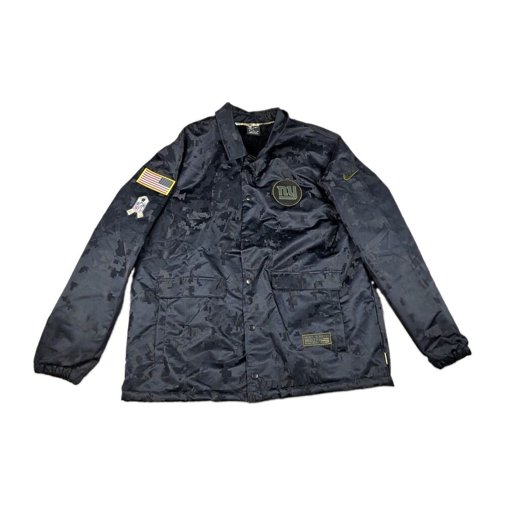 Nike New York Giants Jacket Mens 2XL Salute to Service On-field Black Camo